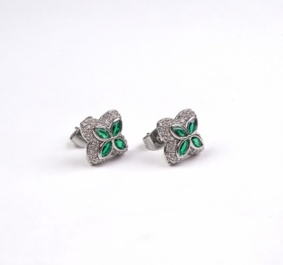 ICED OUT FLOWER EARRING